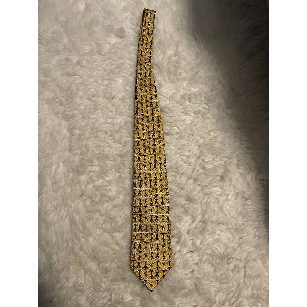 The Disney Store Silk Tie Mickey Mouse Donald Duck Goofy